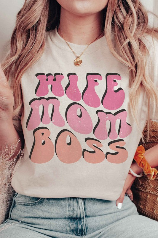 WIFE MOM BOSS Graphic T-Shirt