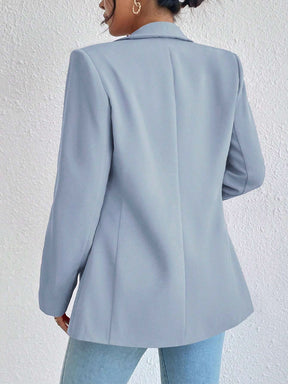 Shawl Collar Long Sleeve Blazer