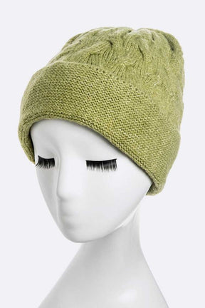 Wool Blend Slouchy Fit Cuffed Beanie