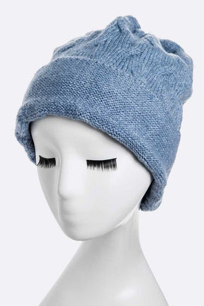 Wool Blend Slouchy Fit Cuffed Beanie