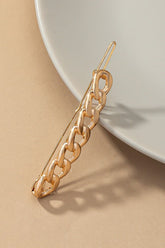 High polish curb chain hair clip