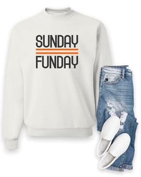 Black and Orange Sunday Funday Crewneck Sweatshirt