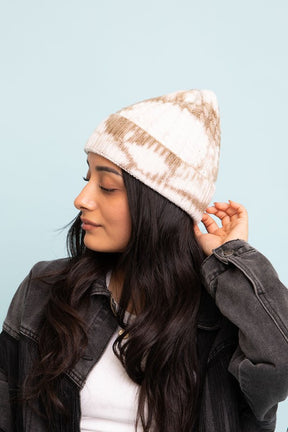 Tie Dye Cable Knit Beanie