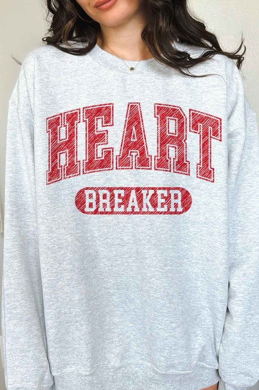 PLUS SIZE HEART BREAKER VALENTINES SWEATSHIRT