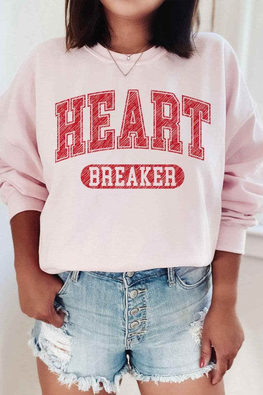 PLUS SIZE HEART BREAKER VALENTINES SWEATSHIRT