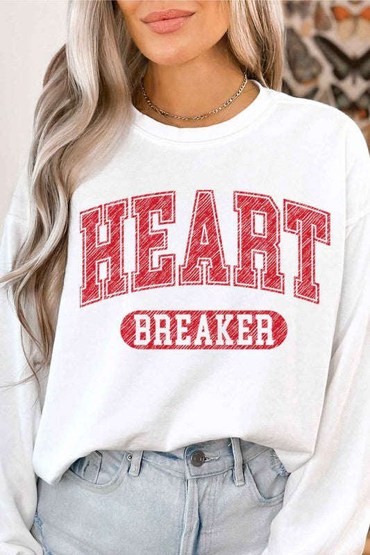 PLUS SIZE HEART BREAKER VALENTINES SWEATSHIRT