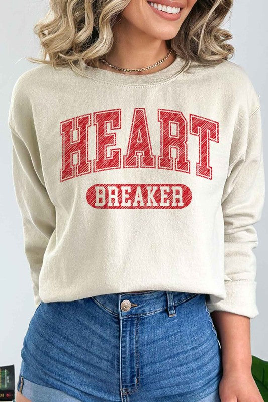 PLUS SIZE HEART BREAKER VALENTINES SWEATSHIRT