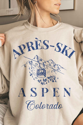 APRES SKI ASPEN COLORADO OVERSIZED SWEATSHIRT