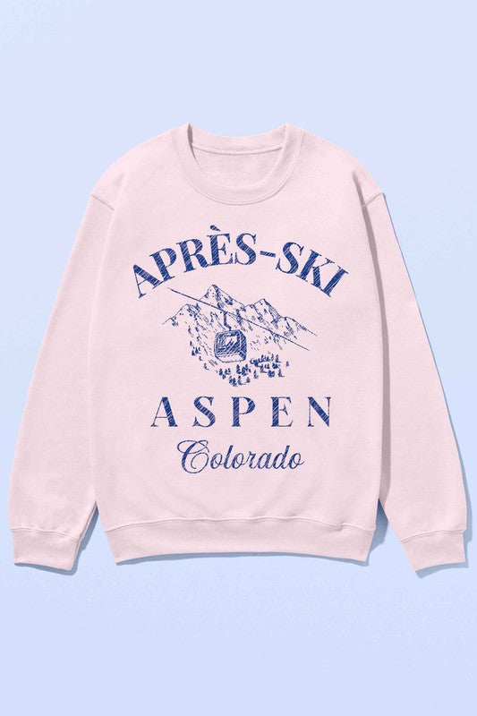 APRES SKI ASPEN COLORADO OVERSIZED SWEATSHIRT