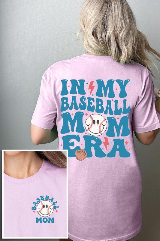 In My Baseball Mom Era Front Back Graphic T Shirts