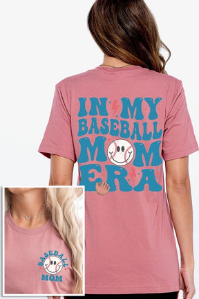 In My Baseball Mom Era Front Back Graphic T Shirts