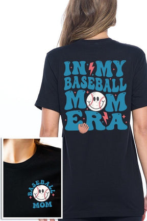 In My Baseball Mom Era Front Back Graphic T Shirts