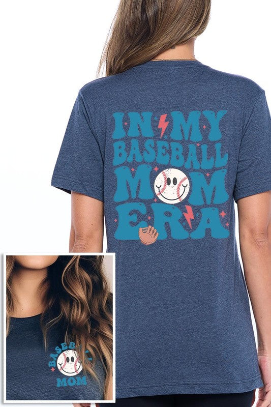 In My Baseball Mom Era Front Back Graphic T Shirts