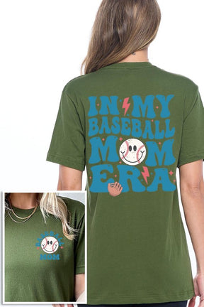 In My Baseball Mom Era Front Back Graphic T Shirts