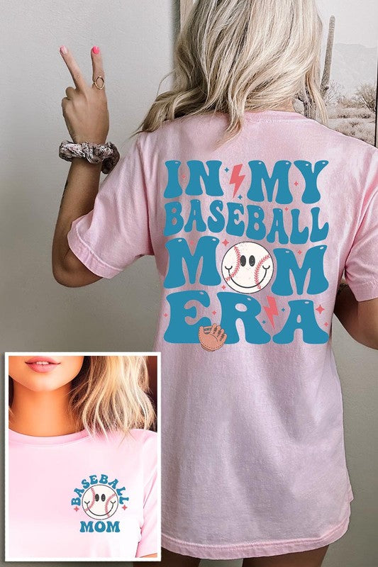 In My Baseball Mom Era Front Back Graphic T Shirts