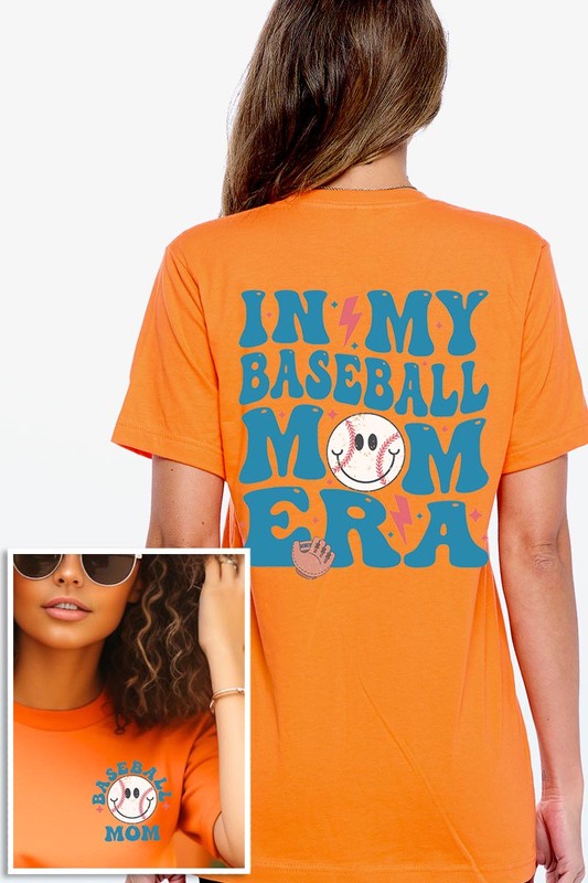 In My Baseball Mom Era Front Back Graphic T Shirts