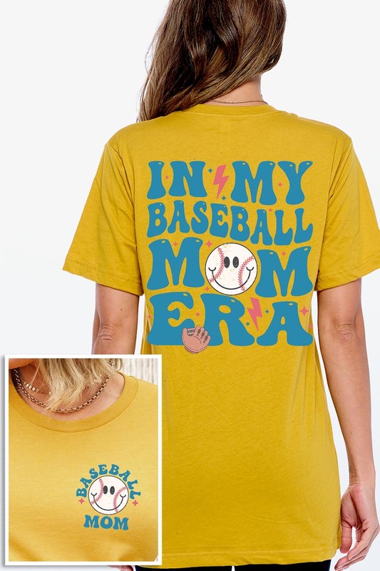 In My Baseball Mom Era Front Back Graphic T Shirts