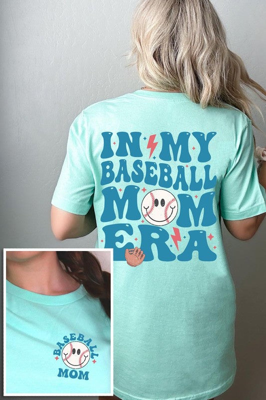 In My Baseball Mom Era Front Back Graphic T Shirts