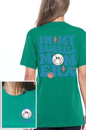 In My Baseball Mom Era Front Back Graphic T Shirts