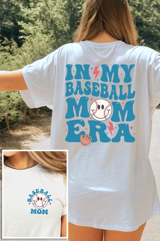 In My Baseball Mom Era Front Back Graphic T Shirts