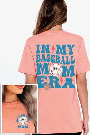 In My Baseball Mom Era Front Back Graphic T Shirts