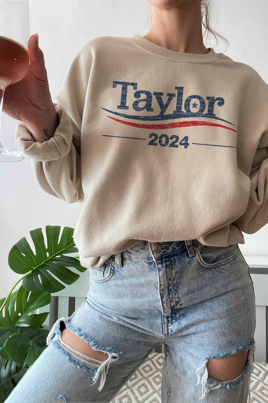 TAYLOR FOR PRESIDENT 2024 GRAPHIC SWEATSHIRT