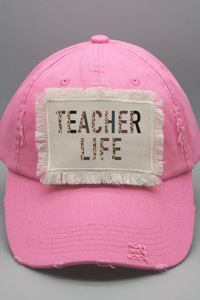 Teacher Gifts Leopard Teacher Life Patch Hat