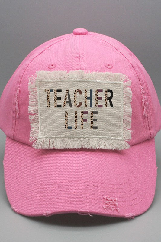 Teacher Gifts Leopard Teacher Life Patch Hat