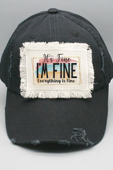 It's Fine I'm Fine Everything is Fine Patch Hat