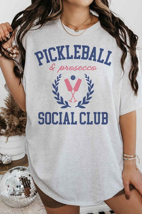 PICKLEBALL AND PROSECCO GRAPHIC TEE