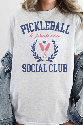 PICKLEBALL AND PROSECCO OVERSIZED GRAPHIC TEE