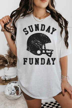 SUNDAY FUNDAY FOOTBALL GAME DAY OVERSIZED TEE