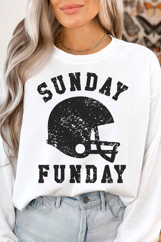 SUNDAY FUNDAY FOOTBALL GAME DAY GRAPHIC SWEATSHIRT