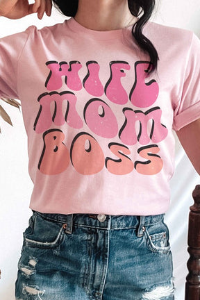 WIFE MOM BOSS Graphic T-Shirt