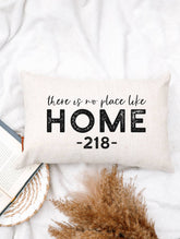 There Is No Place Like Home Area Code Pillow: WITH FAUX DOWN PILLOW INSERT