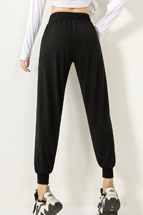 Drawstring High Waist Active Pants