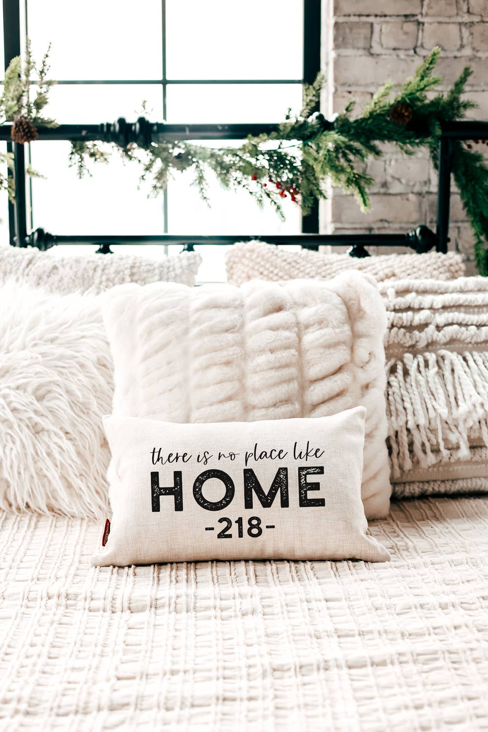 There Is No Place Like Home Area Code Pillow: WITH FAUX DOWN PILLOW INSERT