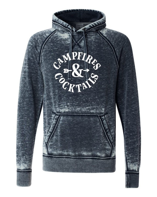 Campfires and Cocktails Vintage Hoodie