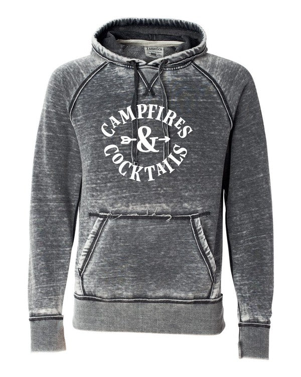 Campfires and Cocktails Vintage Hoodie