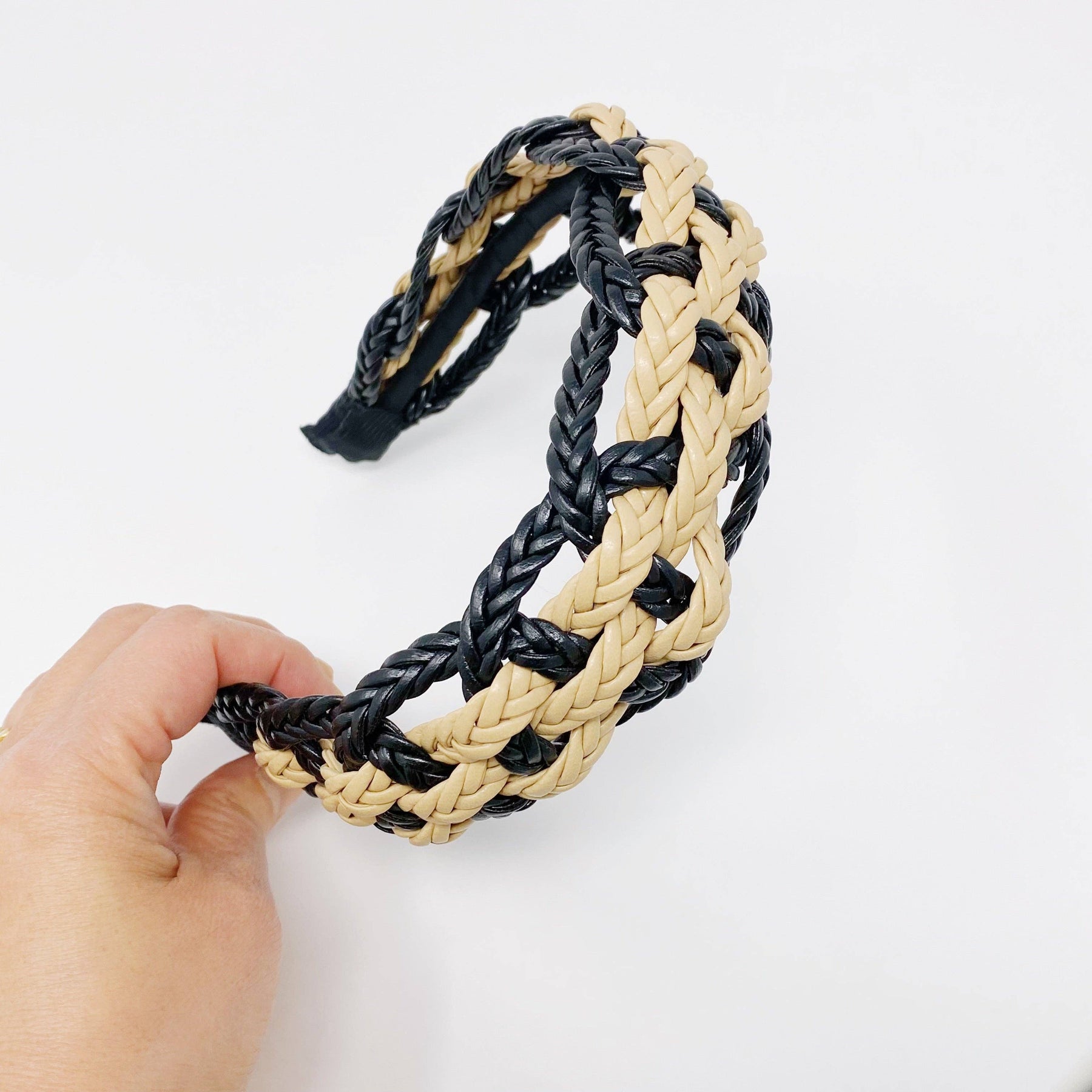 Vegan Leather Braided Headband