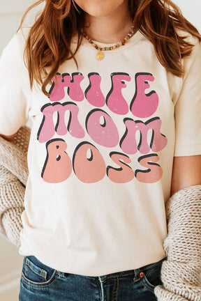 WIFE MOM BOSS Graphic T-Shirt