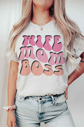 WIFE MOM BOSS Graphic T-Shirt