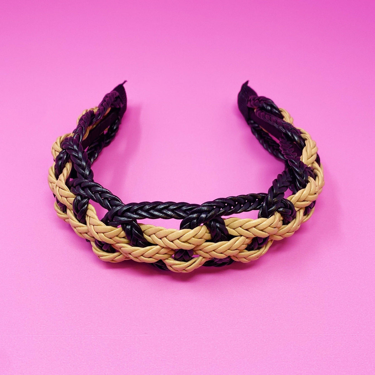 Vegan Leather Braided Headband