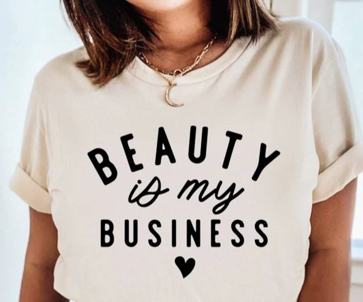 Beauty Is My Business Tee: White / Medium (8-12)