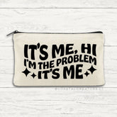 Taylor It's Me I'm the Problem Canvas Zipper Pouch, Packaged